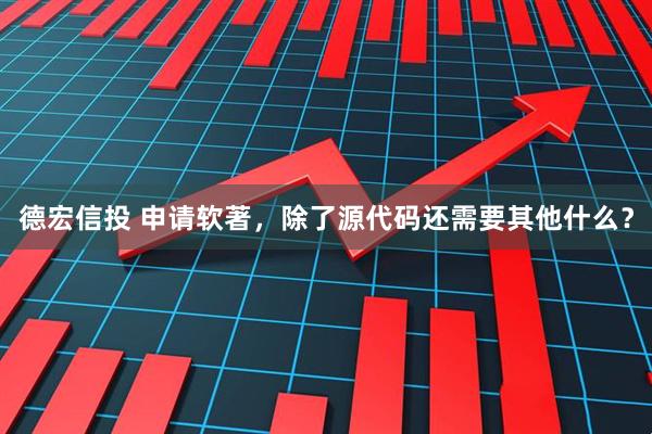 德宏信投 申请软著,除了源代码还需要其他什么?
