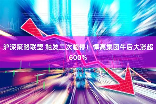 沪深策略联盟 触发二次临停！悍高集团午后大涨超600%